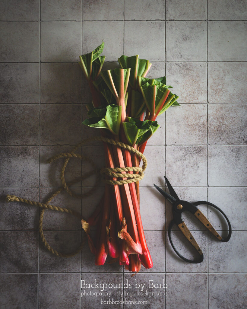Capturing the beauty of rhubarb in photography.